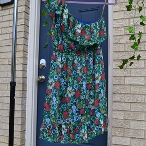Floral One Shoulder Dress